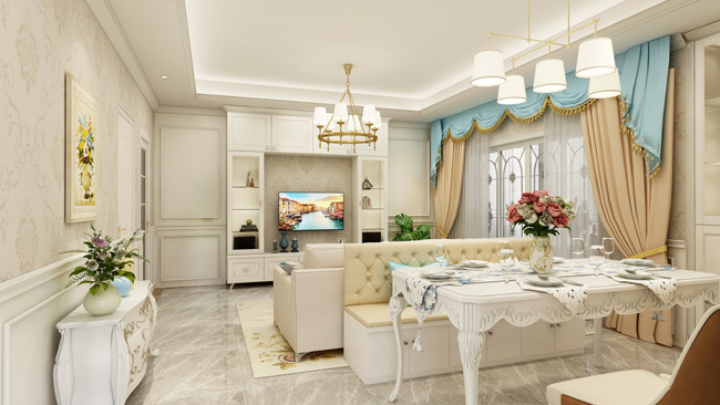 電視墻+客廳裝修效果圖