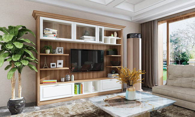 電視墻+客廳裝修效果圖